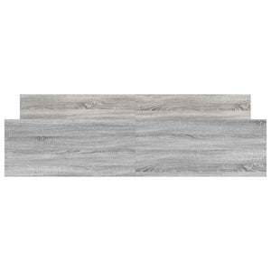 vidaXL Bed Frame with Headboard and Footboard Gray Sonoma 200x200 cm