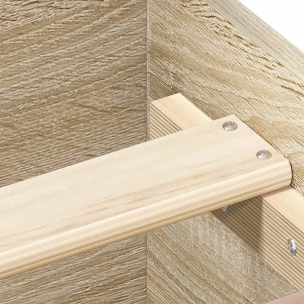vidaXL Bed Frame with Headboard and Footboard Sonoma Oak 120x200 cm
