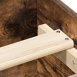 vidaXL Bed Frame with Headboard and Footboard Smoked Oak 120x200 cm