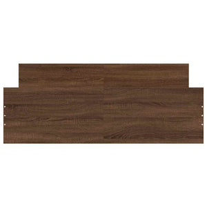 vidaXL Bed Frame with Headboard and Footboard Brown Oak-Look 120x200 cm