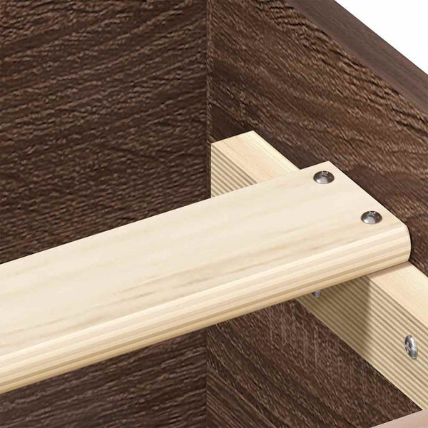 vidaXL Bed Frame with Headboard and Footboard Brown Oak-Look 120x200 cm