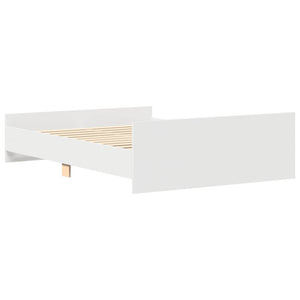 vidaXL Bed Frame with Headboard and Footboard White 140x200 cm