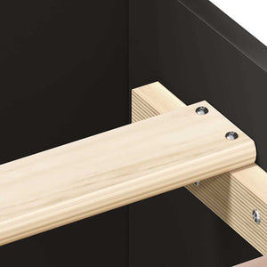 vidaXL Bed Frame with Headboard and Footboard Black 140x200 cm