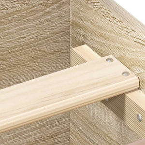 vidaXL Bed Frame with Headboard and Footboard Sonoma Oak 140x200 cm