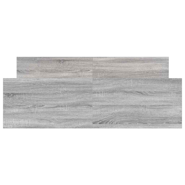 vidaXL Bed Frame with Headboard and Footboard Grey Sonoma 140x200 cm