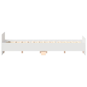 vidaXL Bed Frame with Headboard and Footboard White 150x200 cm
