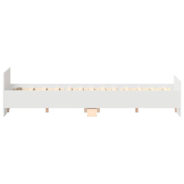 vidaXL Bed Frame with Headboard and Footboard White 150x200 cm