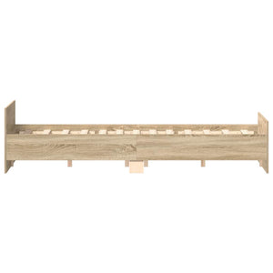 vidaXL Bed Frame with Headboard and Footboard Sonoma Oak 150x200 cm