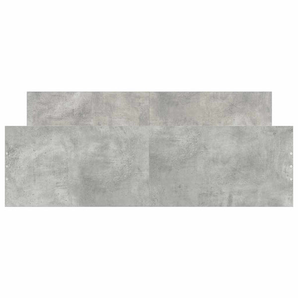 vidaXL Bed Frame with Headboard and Footboard Concrete Grey 150x200 cm