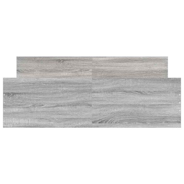 vidaXL Bed Frame with Headboard and Footboard Grey Sonoma 150x200 cm