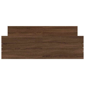 vidaXL Bed Frame with Headboard and Footboard Brown Oak-Look 150x200 cm