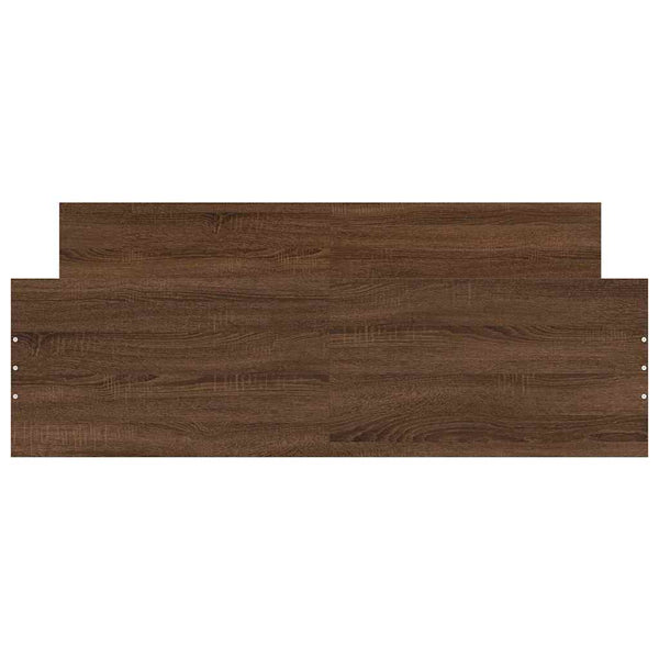 vidaXL Bed Frame with Headboard and Footboard Brown Oak-Look 150x200 cm