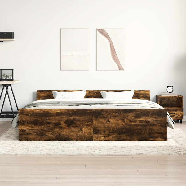Bettgestell Räuchereiche 160x200 cm