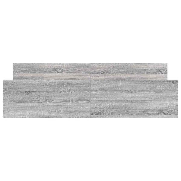 Bettgestell 160x200 cm Grau Sonoma