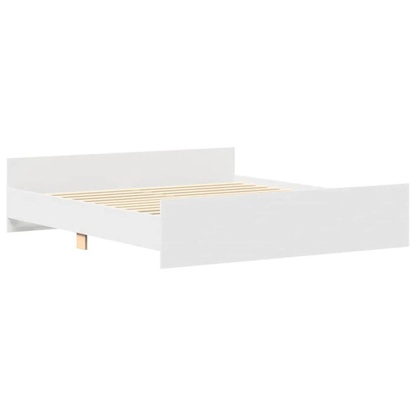 Bettgestell Weiß 180x200 cm mit Kopf- und Fußteil