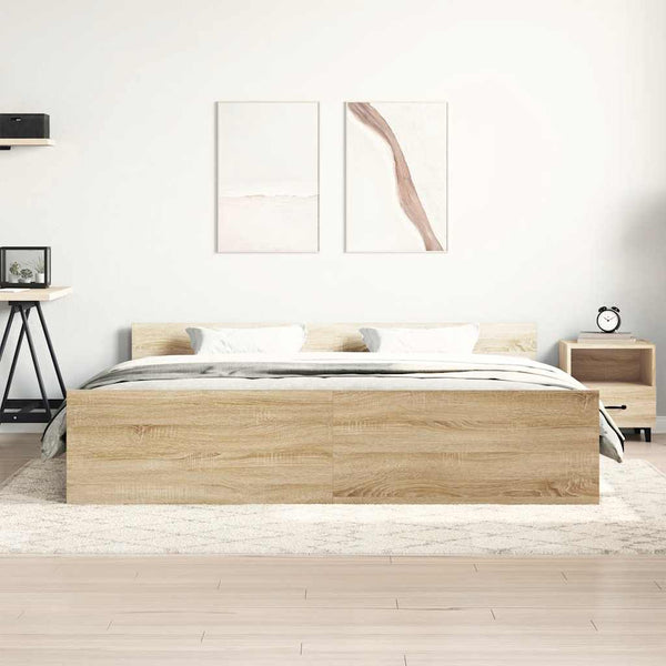 Bettgestell 180x200 cm Sonoma-Eiche
