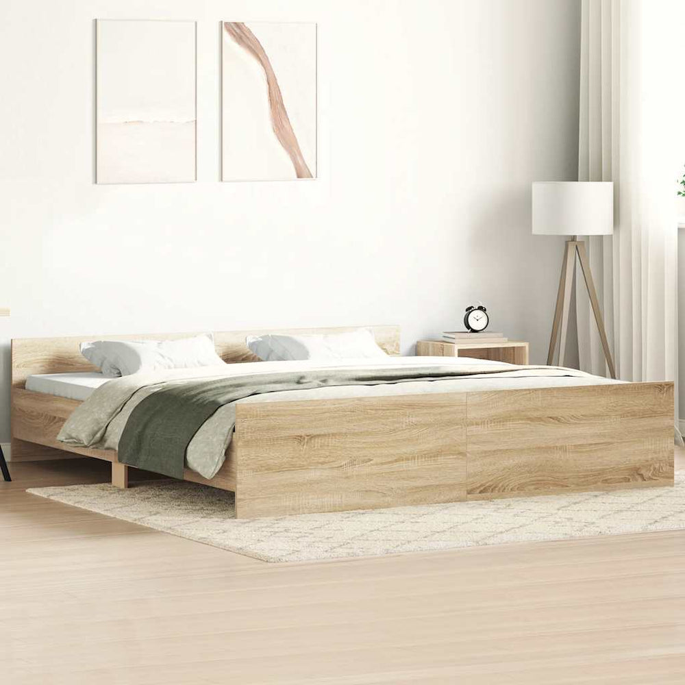 Bettgestell 180x200 cm Sonoma-Eiche