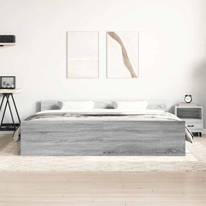 Bettgestell Grau Sonoma 180x200 cm
