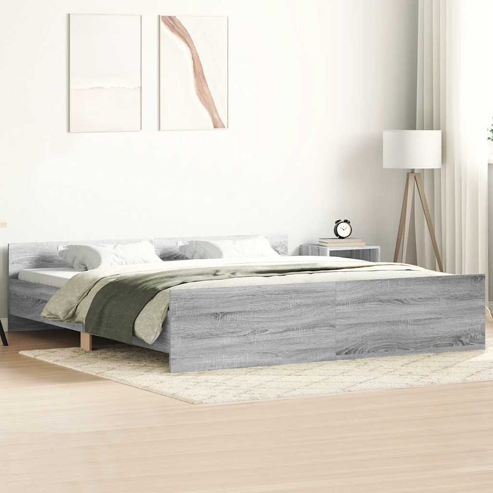 Bettgestell Grau Sonoma 180x200 cm