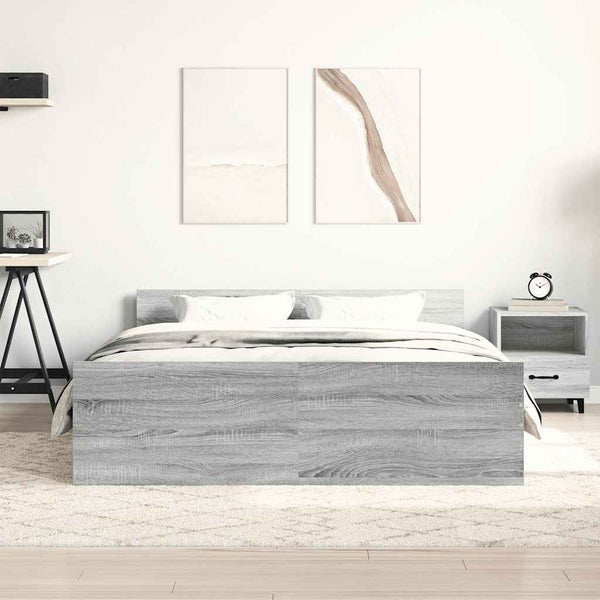 Bettgestell Grau Sonoma 120x190 cm