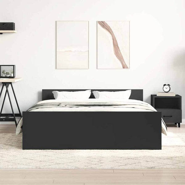 Bettgestell Schwarz 140x190 cm