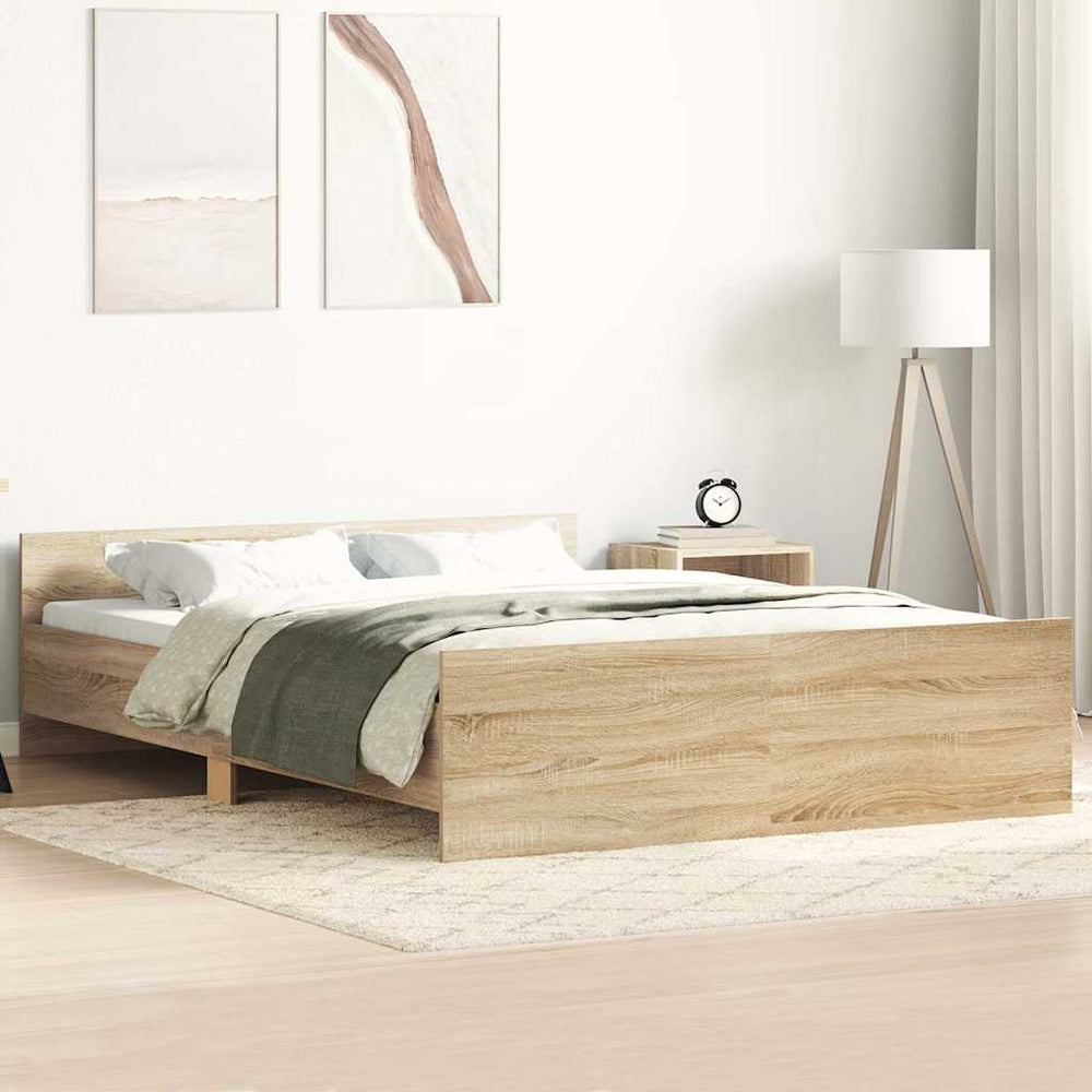 Bettgestell Sonoma-Eiche 140x190 cm