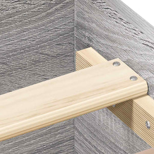 Bettgestell 140x190 cm Grau Sonoma mit Kopf- und Fußteil