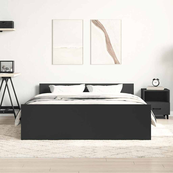 Bettgestell Schwarz 135x190 cm