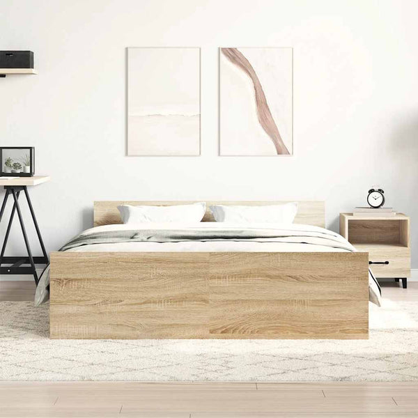 Bettgestell Sonoma-Eiche 135x190 cm