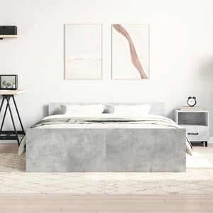 Bettgestell Betongrau 135x190 cm