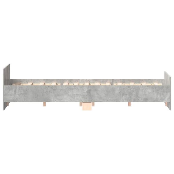 Bettgestell Betongrau 135x190 cm