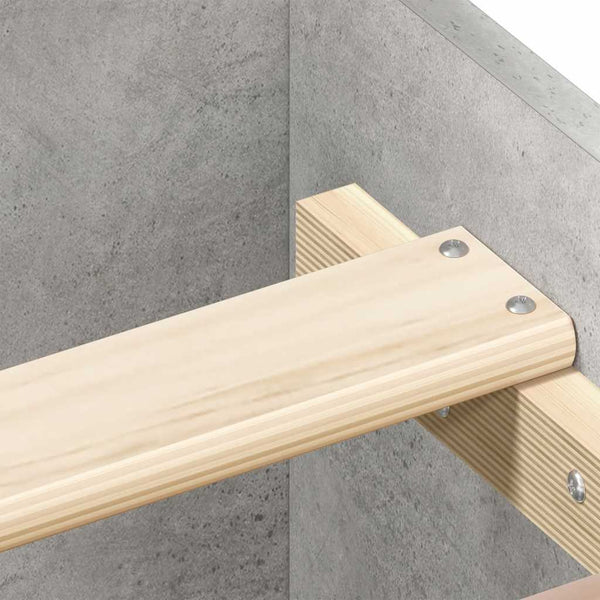 Bettgestell Betongrau 135x190 cm