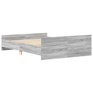 Bettgestell Grau Sonoma 135x190 cm