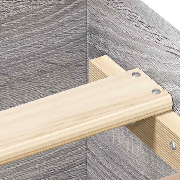 Bettgestell Grau Sonoma 135x190 cm