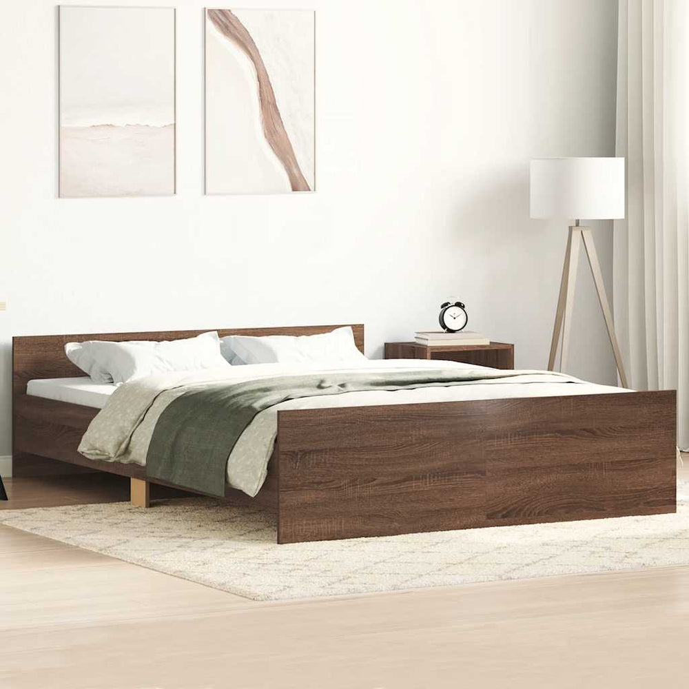 Bettgestell Braun Eiche-Optik 135x190 cm