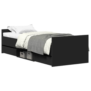 Bettgestell Schwarz 100x200 cm