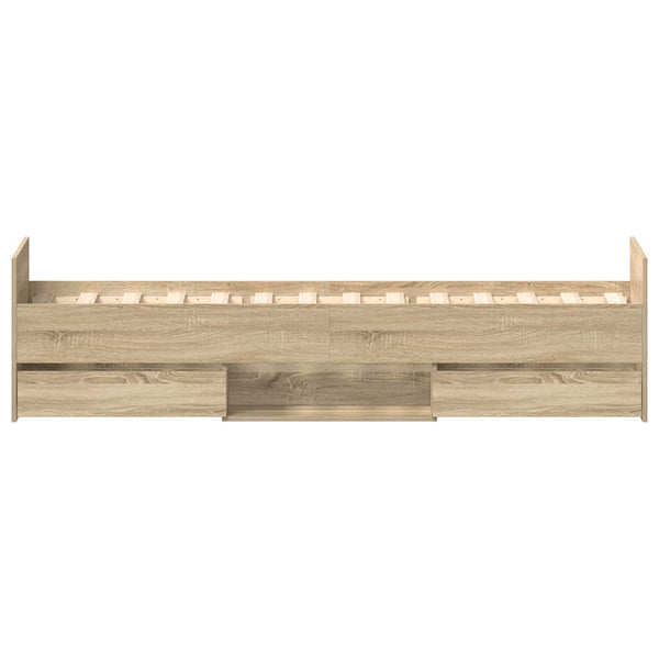 Bettgestell Sonoma Eiche 100x200 cm