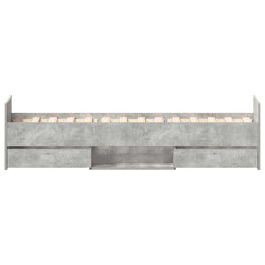 Bettgestell Betongrau 100x200 cm