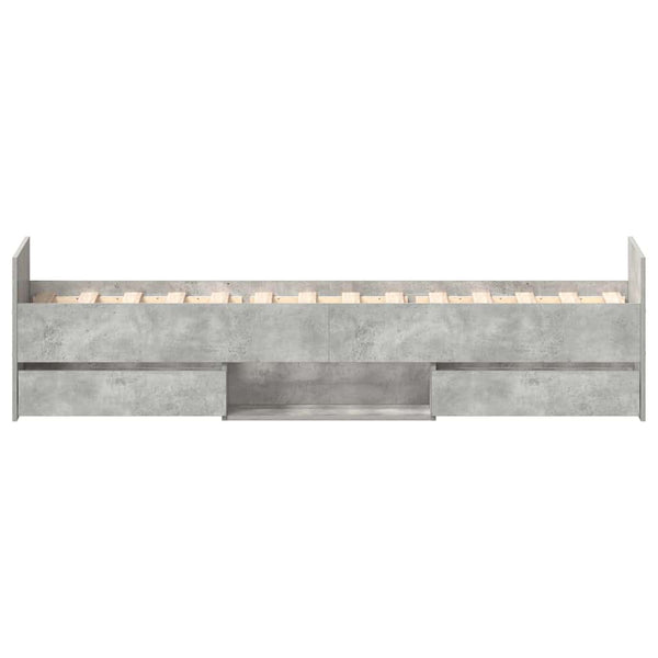 Bettgestell Betongrau 100x200 cm