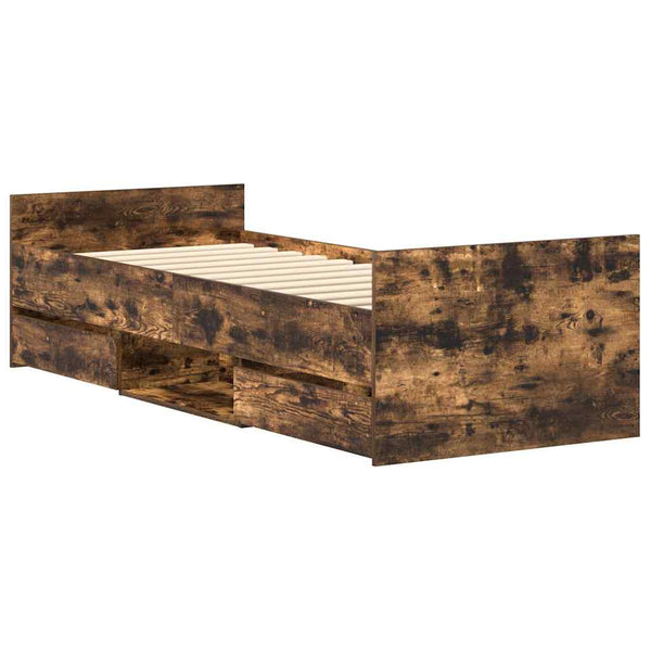 Bettgestell Räuchereiche 100x200 cm