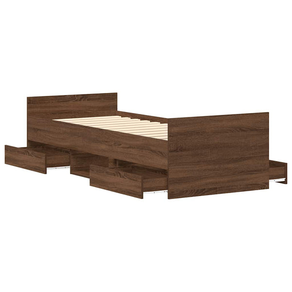 Bettgestell Braun Eiche 100x200 cm