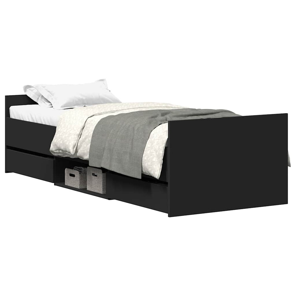 Bettgestell Schwarz 90x200 cm