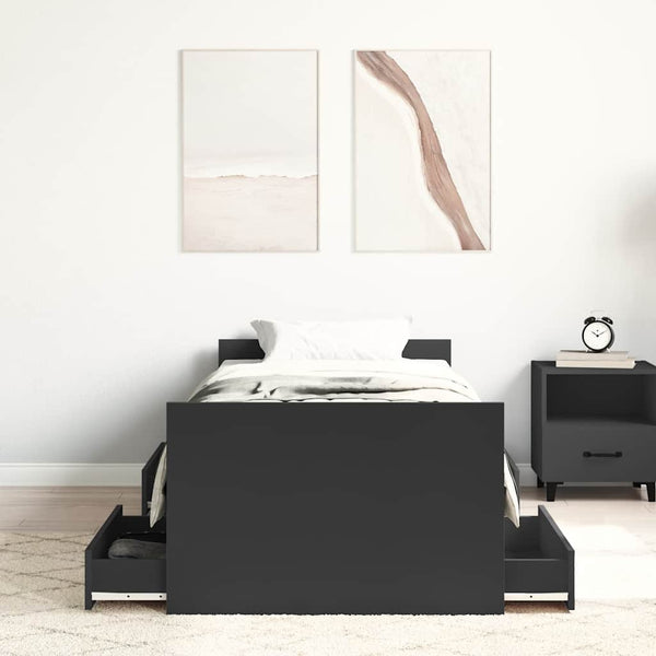 Bettgestell Schwarz 90x200 cm