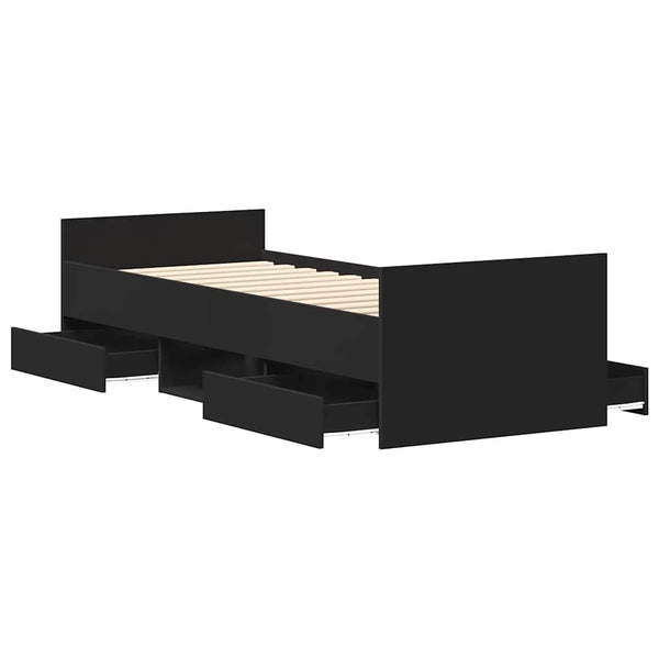 Bettgestell Schwarz 90x200 cm