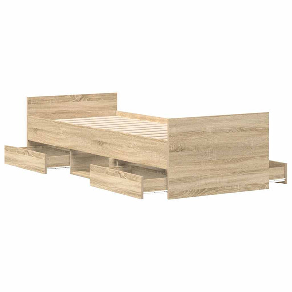 Bettgestell Sonoma Eiche 90x200 cm