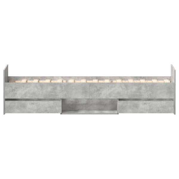 Bettgestell Betongrau 90x200 cm