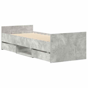 Bettgestell Betongrau 90x200 cm
