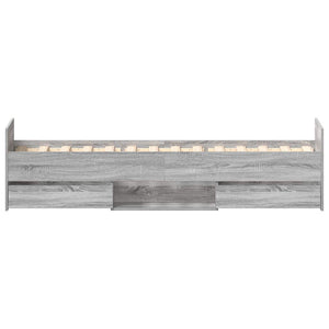 Bettgestell Grau Sonoma 90x200 cm