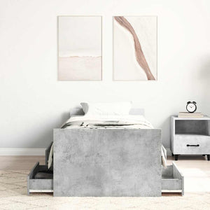 Bettgestell Betongrau 90x190 cm
