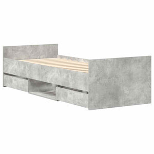 Bettgestell Betongrau 90x190 cm